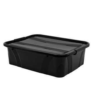 Kunststoffbox schwarz mit Deckel 21 L - Shop Office Store - Exklusive  Einrichtungen, 9,40 €